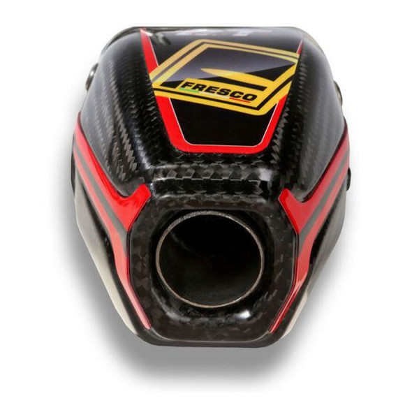 Fresco Silencer carbon end cap (inc rivets & decal)